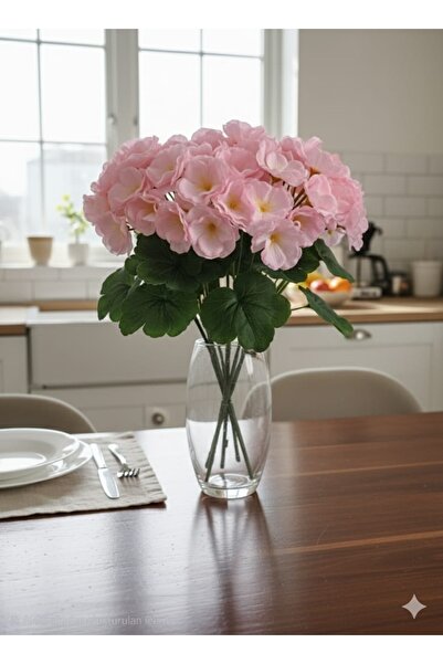 YASİMA زهرة صناعية كبيرة من الزنبق ذو أزرق بلون الكوبالت فروع، 40 سم، وردي فاتح، للمنزل، زينة يوم المعلم