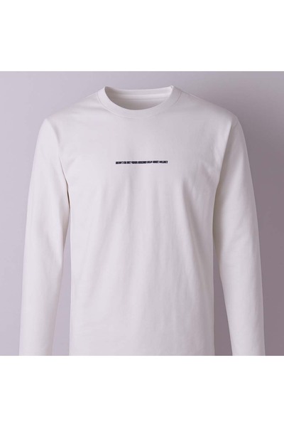 trender O Neck Injection Printed 2 Thread Ecru Men's Sweatshirt 5725