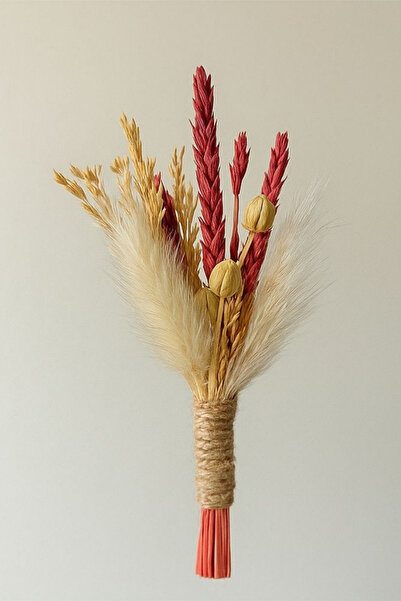 Mabeya 1 زهرة ياقة العريس، زهرة وصيف العريس باللون الأحمر