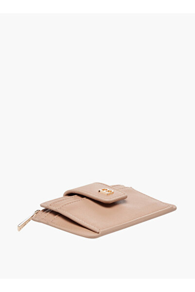 Flora Bella by Shoexpress Solid Card Holder with Snap Button Closure - H 8 x W 12.3 x 2.5 cms