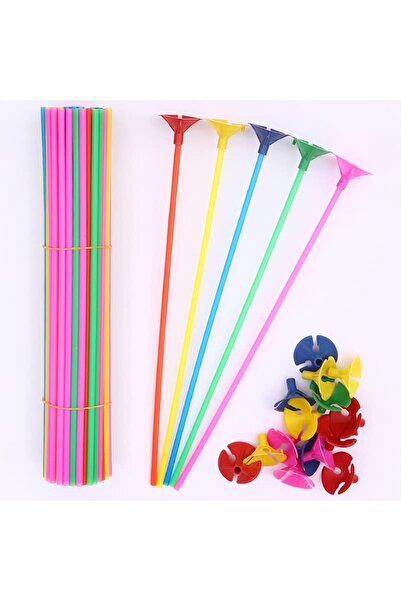MARKQ [50 قطعة] أعواد بالونات مع أكواب - حاملات أعواد بالونات بألوان مختلطة ل...