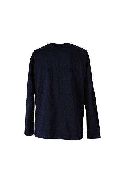 trender O Neck Injection Printed 2 Thread Navy Blue Men's Sweatshirt 5725