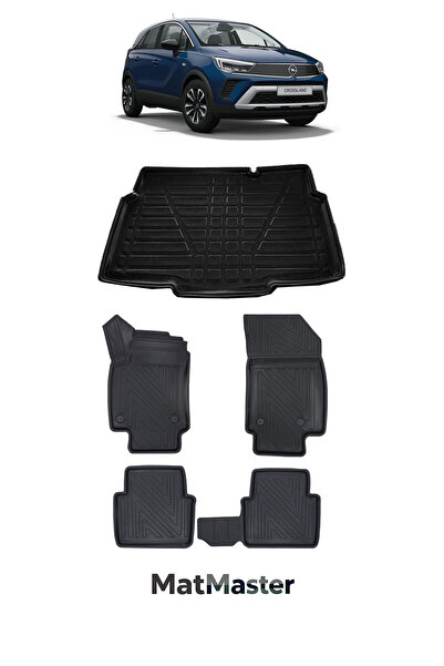 MatMaster Opel Crossland 2024 Model 5D Premium Ekstra Havuzlu Paspas Ve Bagaj...