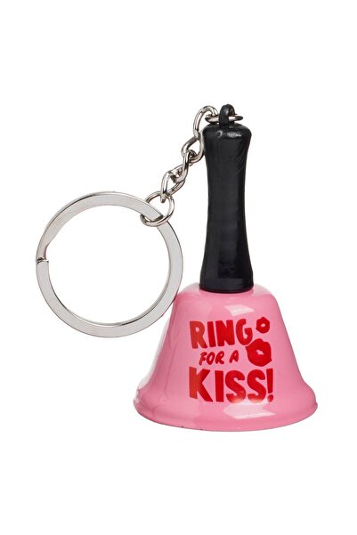 OEM Pink Bell Keychain "Ring For a kiss" 6cm