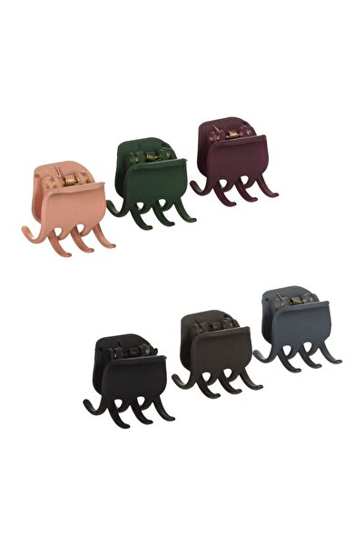 OEM Matte Hair Clips of Different Colors for Women 3.5cm - 6pcs