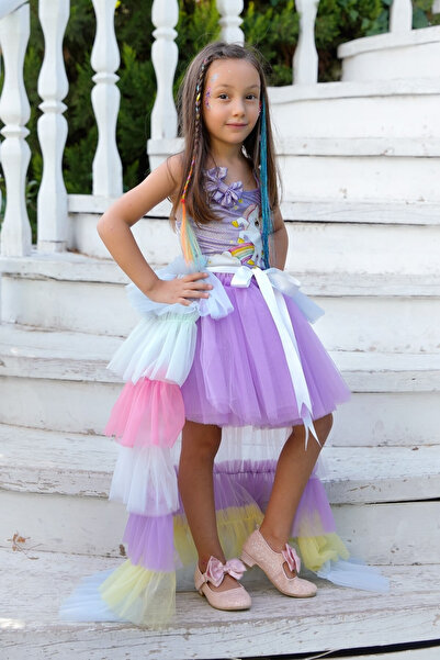DUCA KIDS Unicorn Renkli Tül Kuyruk | Güneş ışığı
