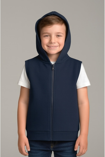 Markasız ucuz ÇOCUK FERMUARLI YELEK-UNISEX