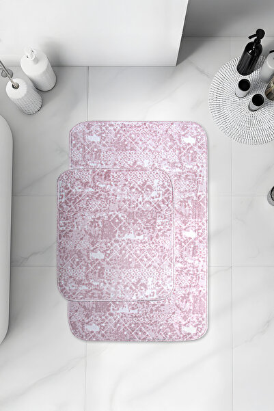 Premier Home Bathroom 2-Piece Non-Slip Mat Set Powder 60X100