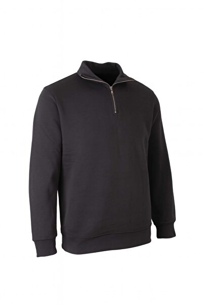 trender Half Zipper 3 Thread Anthracite Men's Sweatshirt 5259-2