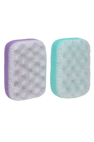 OEM Lilac Green Bath Sponges - 2pcs