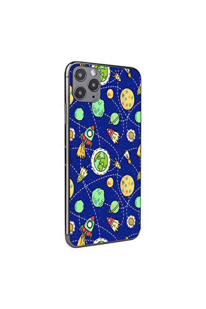 Optim Solution Folie Skin Spate pentru Apple Iphone 11 Pro Max, Cosmic Space Design, High Grip, Multicolor