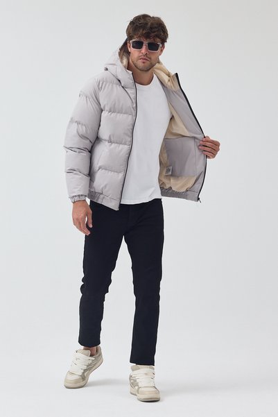 LEVEL HİGH Men's Streetwear Puffer Jacket