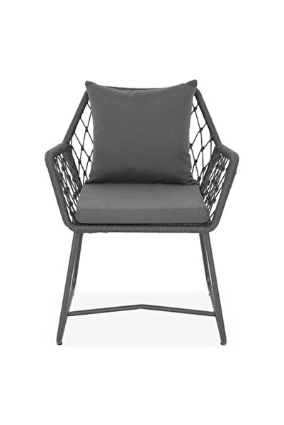 Maison Mex Garden/terrace chair, ELLISSE, L.65 l.70 H.60 cm, black/grey