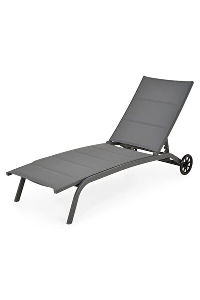Maison Mex Sezlong gradina/terasa, YACHT CLUB, L.193 l.61 H.92.5/30 cm, gri
