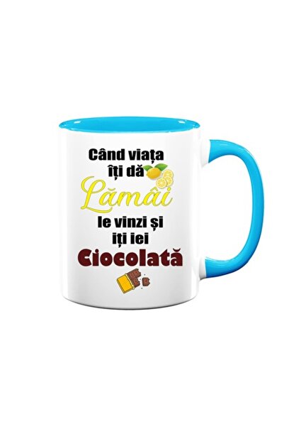 OEM Cană personalizată cu mesajul: „Când viața îți dă lămâi, vinde-le și cump...