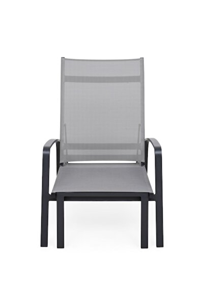 Maison Mex Garden/terrace sun lounger, COSMO, L.193.5 l.67 H.56 cm, Black/Grey