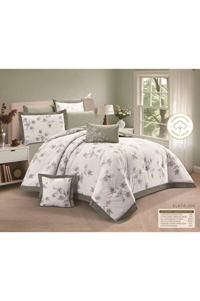 Roshen New king size double bed sheet, 100% cotton, with luxurious packaging and full filling, 8 pieces, suitable for a 200*200 bed. Luxury, quality and elegance.