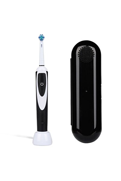 OEM Black and White Rechargeable Electric Toothbrush with 2 Refills & Carrying Case