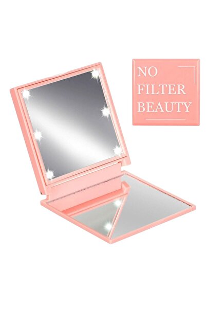 OEM Travel Mirror with 6 LEDs 7x7cm