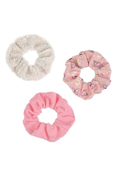 OEM Elastice Par Ribbed Sherpa Roz Ecru Somon Fluturi pentru Copii - 3buc