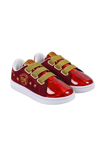 Harry Potter Red Unisex Kids Sneakers, Size 33 EU, Polyester-EVA, Elastic Closure