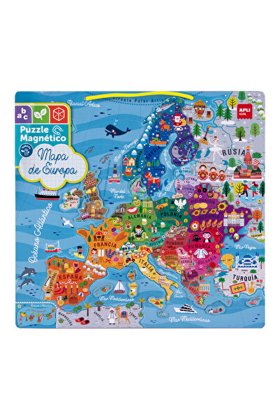 Apli Kids Magnetic game with Europe Map, APLI, 45 pieces, 5 years+