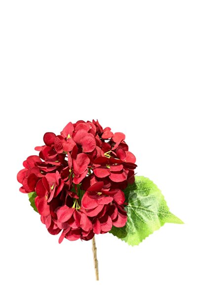 ŞA-DAL STORE Yapay Çiçek Tek Dal Ortanca Dalı 50 cm Kırmızı