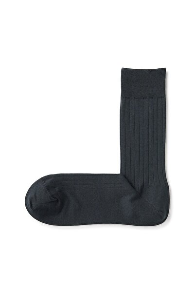Muji Right Angle Ribbed Socks for Business Wear