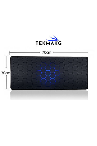 TEKMAKG Profesyonel Gaming Mousepad 70x30 cm Geniş Yüzeyli Kaymaz Tabanlı Mas...