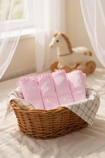 Ercahome tekstil Combed Cotton Pink Baby Girl Mouth Wipes 100% Cotton