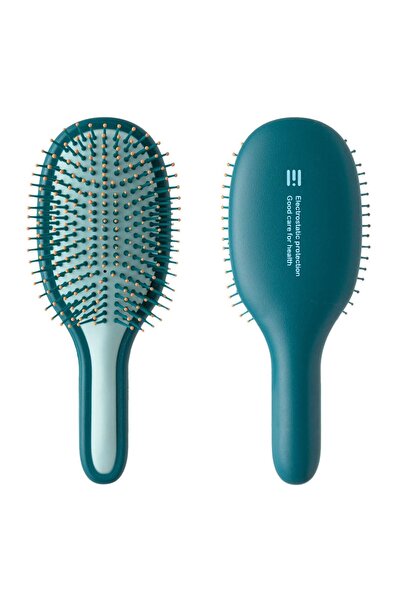 OEM Turquoise Oval Plastic Hair Brush
