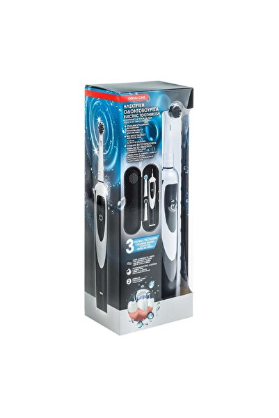 OEM Black and White Rechargeable Electric Toothbrush with 2 Refills & Carrying Case