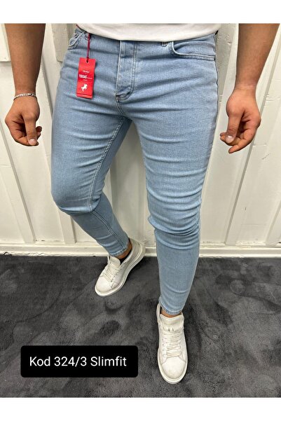 ORVIO Group Men's Trousers Skinny Fit Lycra