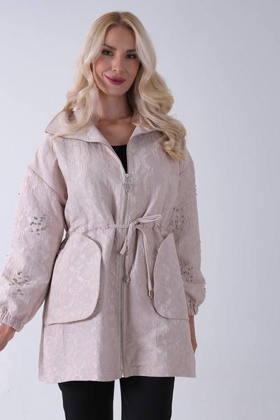 Feminist Üzeri Taş Detaylı Yandan Cepli Trenç Taş 940140177