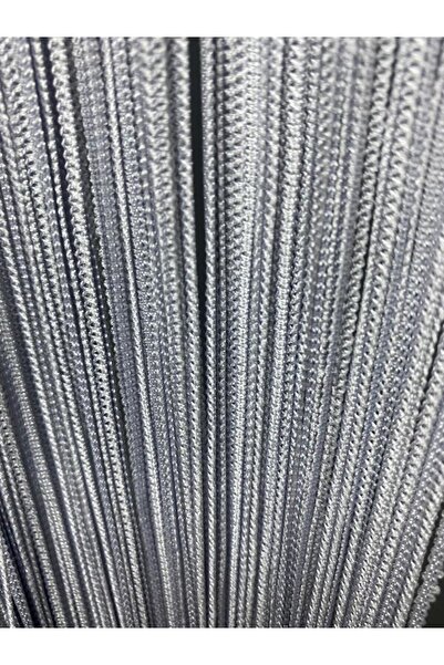 AKÇA TEKSTİL Rope Chain Gray Color Ready Buttons Sewn Rope Curtain Width 180 cm Length 280 cm