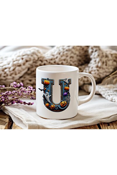 Beramussa كوب بمفهوم الهالوين على شكل حرف U - هدية الهالوين - شبكة عنكبوت شبح...