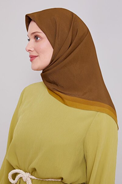 Levidor Oil Green Edge Stripe Aura Scarf