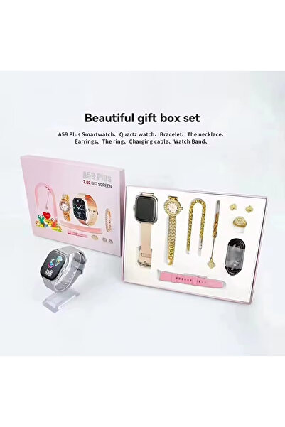 Generic Luxury Smartwatch Gift Set for Women | Jewelry & Extra Strap