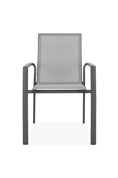 Maison Mex Scaun dining gradina/terasa, SILVIE, L.56 l.63 H.88 cm, antracit/gri