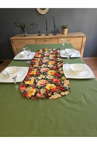 Angels' Collection Vintage Ruffled Runner Floral