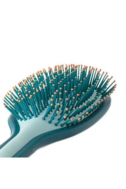 OEM Turquoise Oval Plastic Hair Brush