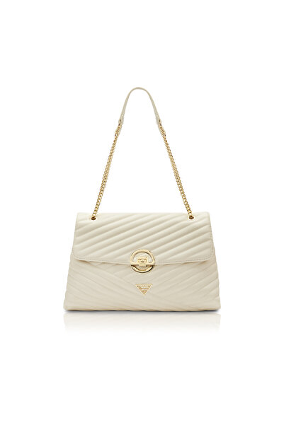 LAVIE SIGNATURE Denver Woman's Quilted Large Flap Satchel(OFF WHITE)