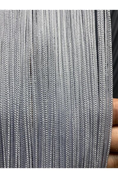 AKÇA TEKSTİL Rope Chain Gray Color Ready Buttons Sewn Rope Curtain Width 180 cm Length 280 cm