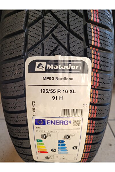 Matador 195/55R16 Nordicca MP93 91H XL Set Olarak ( 4ADET) 2025 Üretim *