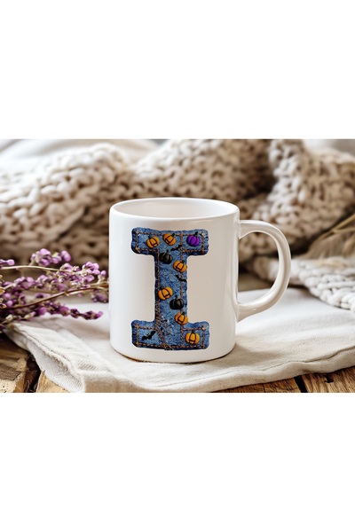 Beramussa كوب مفهوم الهالوين بحرف الأول - هدية الهالوين - شبكة عنكبوت شبحية ع...