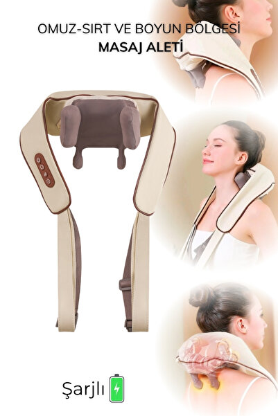 Fegel FG-687 3D Ovmalı Isıtmalı Boyun Askılı Masaj Yastığı