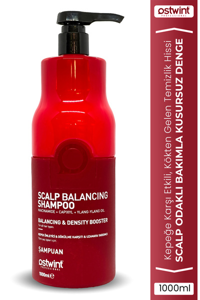 Ostwint Scalp Şampuan, Kepek Önleyici & Dökülme Karşıtı & Uzamaya Yardımcı, 1000 ml
