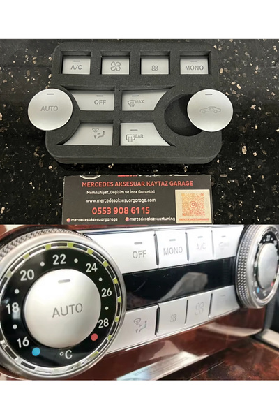 kaytaz MERCEDES KLİMA TUŞ KAPLAMA W204 GLK CLS MONO TİP