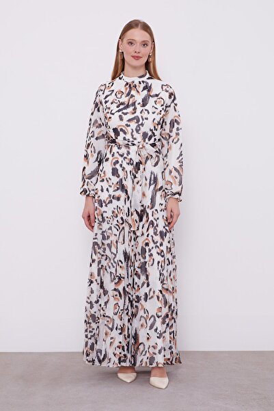 Levidor Φόρεμα με λεπτομέρεια με βολάν από καμέλα