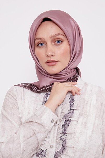 Levidor Dusty Rose Edge Leopard Twill Silk Scarf